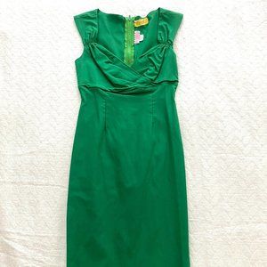 Pinup Couture Green Erin Wiggle Dress Size S